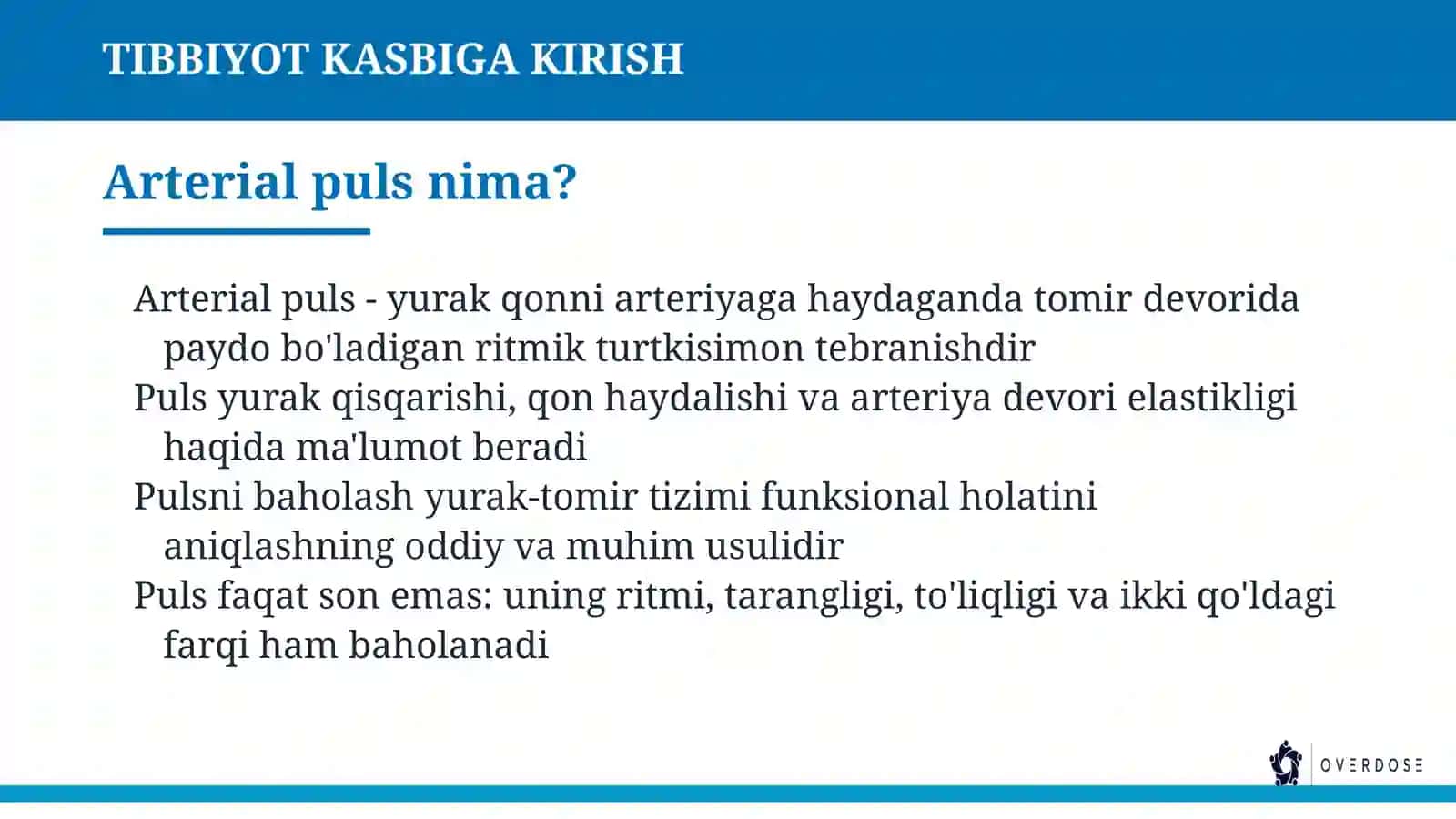 Tibbiyot kasbiga kirish arterial plus 20ta slayd 3
