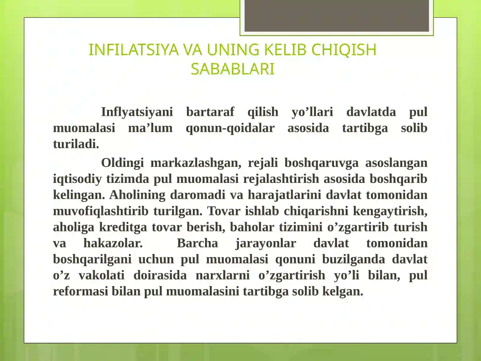 Inflatsiya Turlari va Oqibatlari 3