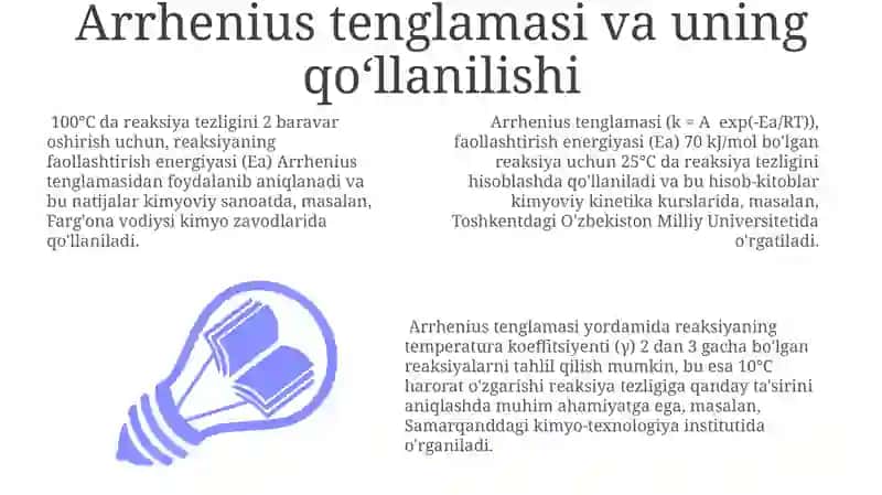 Arrhenius tenglamasi va uning qoʻllanilishi 3