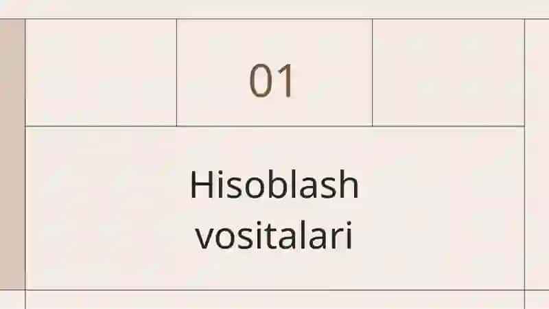 Asosiy vositalar 3
