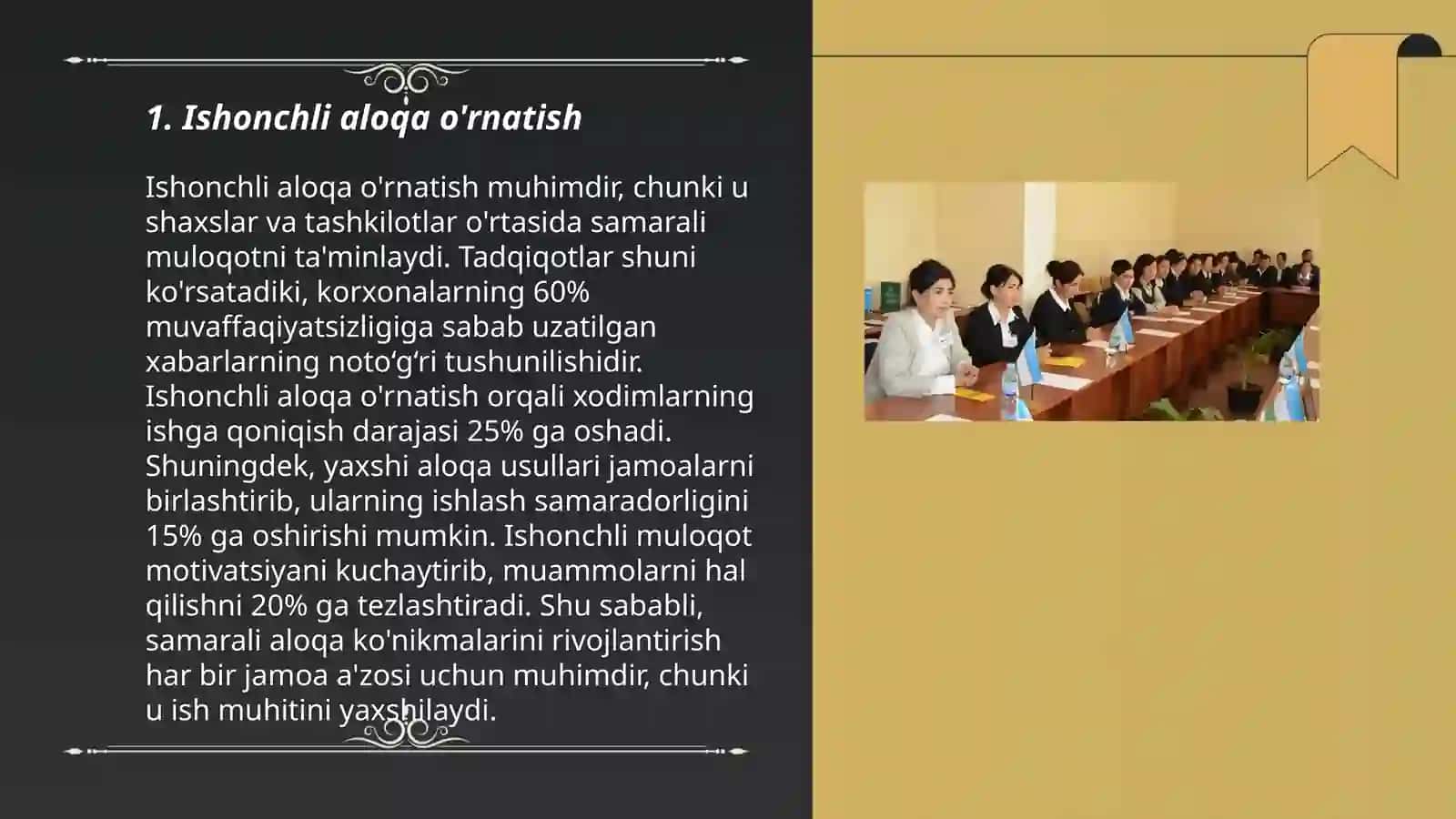 Ishonchli aloqa o'rnatish 3