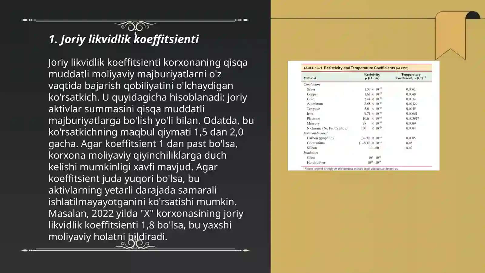 Joriy likvidlik koeffitsienti 3