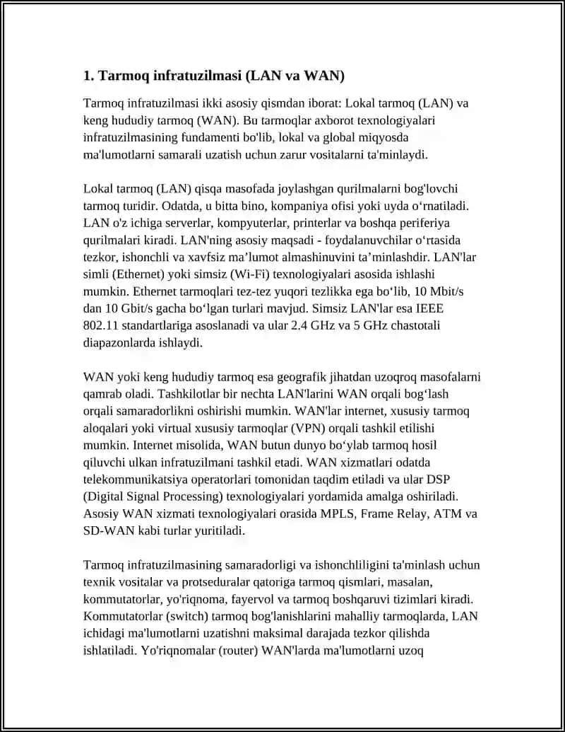AXBOROT TEXNOLOGIYALARINING INFRATUZILMASI 3