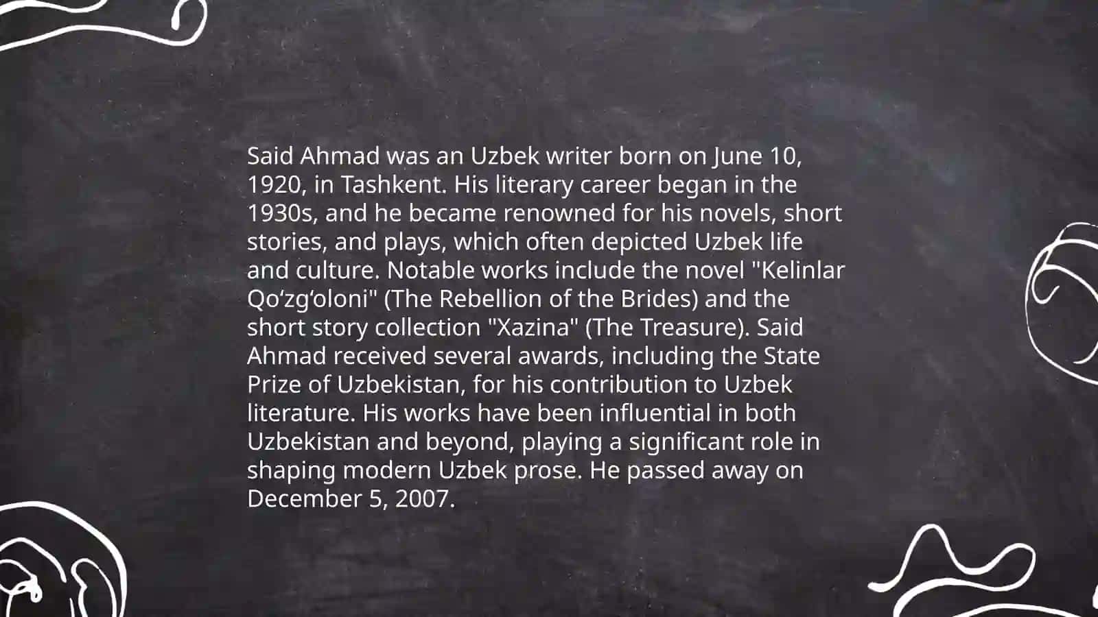 Said Ahmad "Ufq" trilogiyasi 3