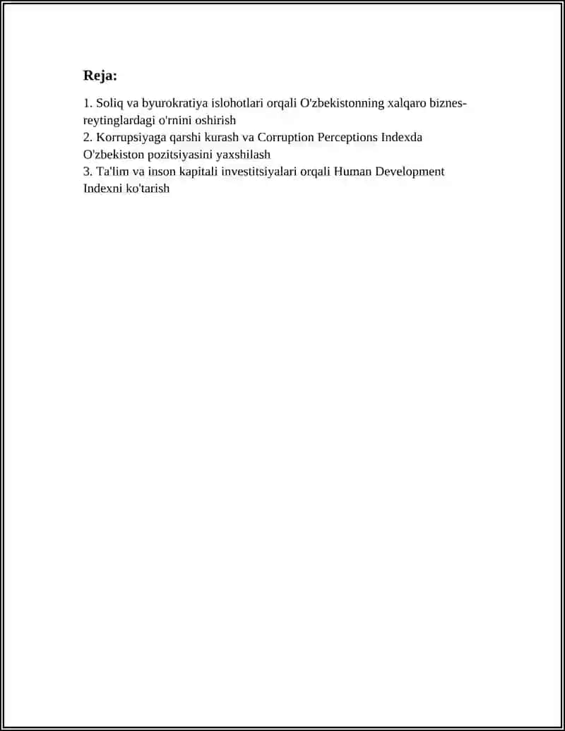 O‘ZBEKISTON RESPUBLIKASI OLIY TA’LIM FAN VA INNOVATSIYA VAZIRLIGI REFERAT 3