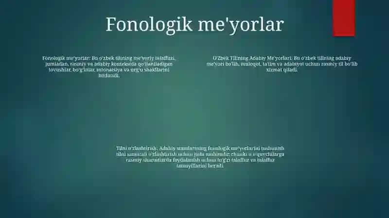 O'Zbek Tilining Adabiy Me'Yorlari 3