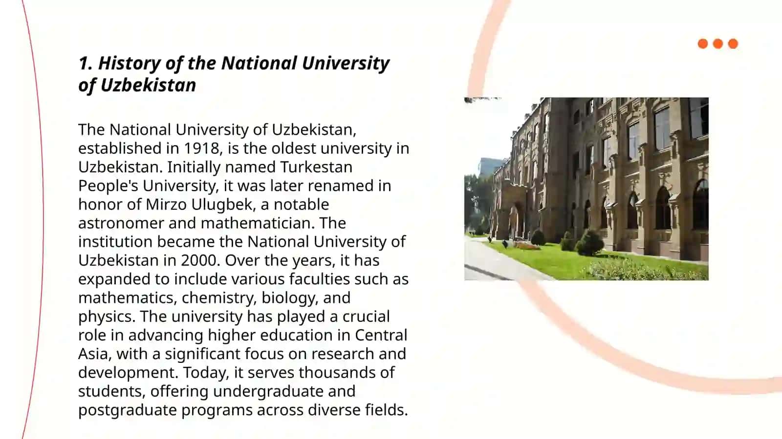 History of the National University of Uzbekistan 3