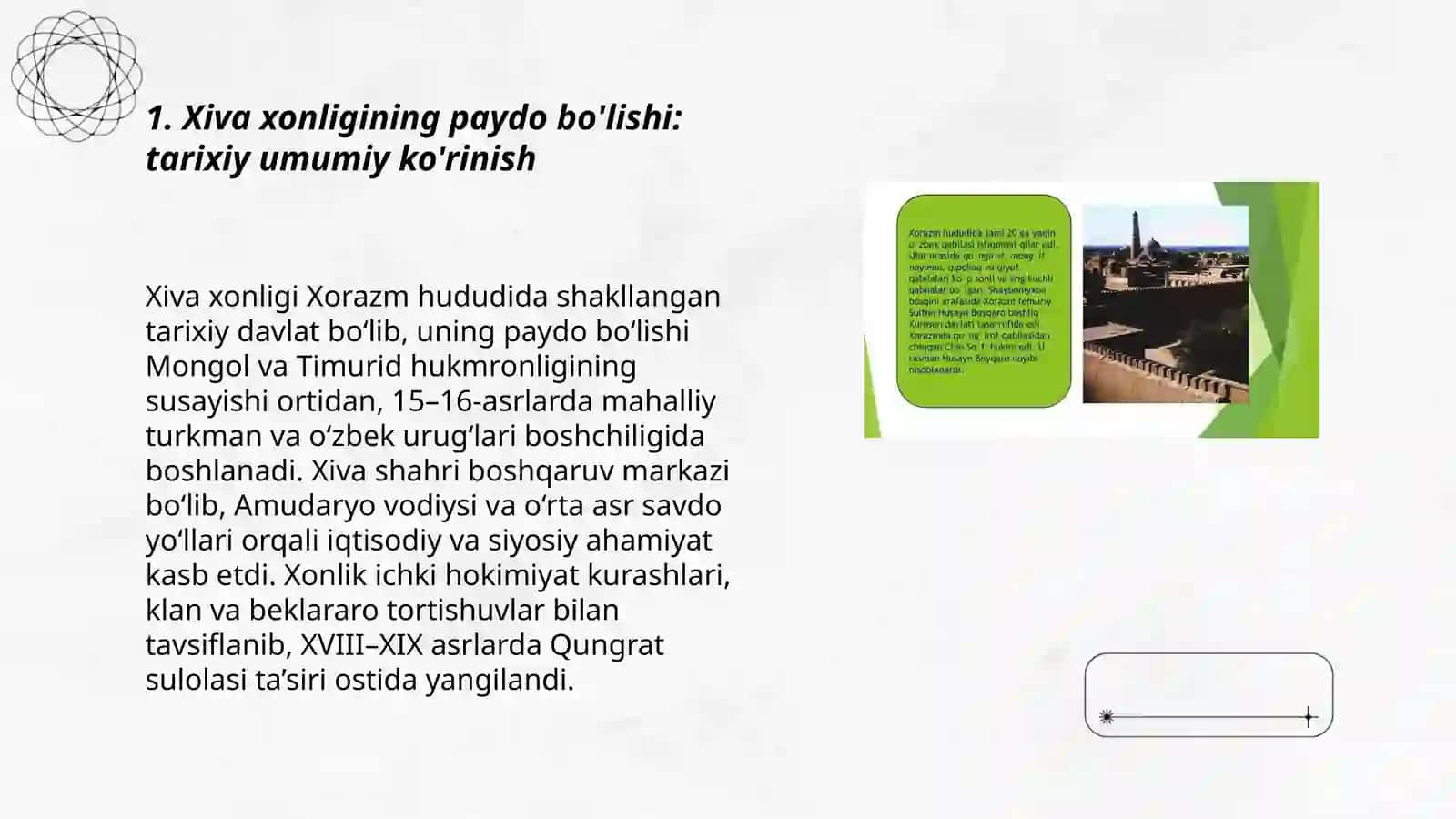 Xiva xonligining tashkil topishi 3