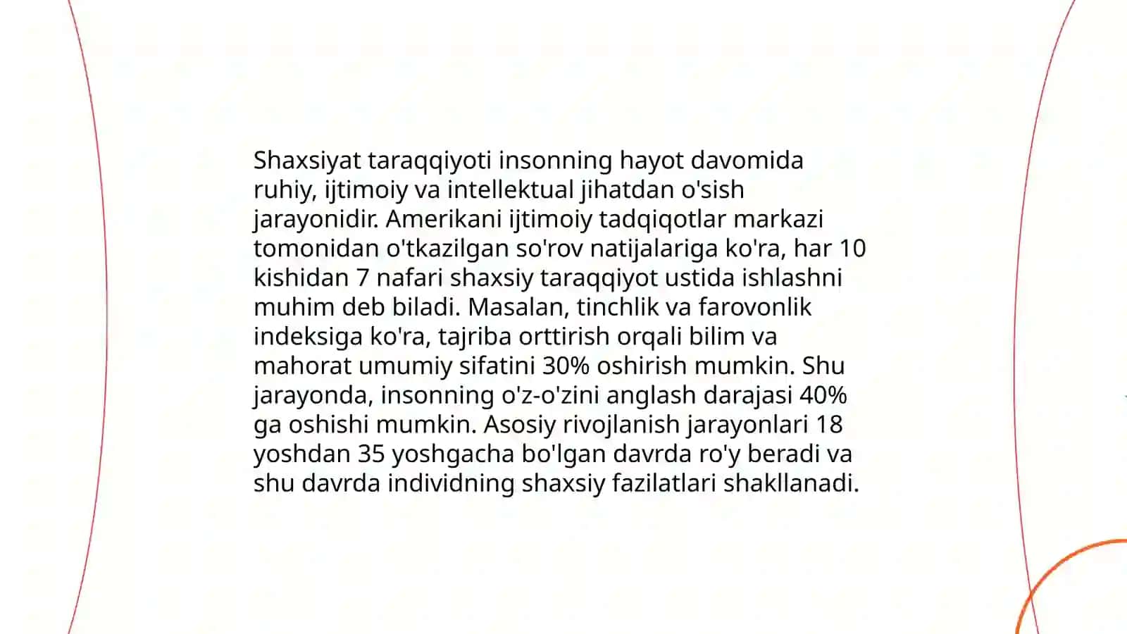 Shaxsiyat taraqqiyoti 3