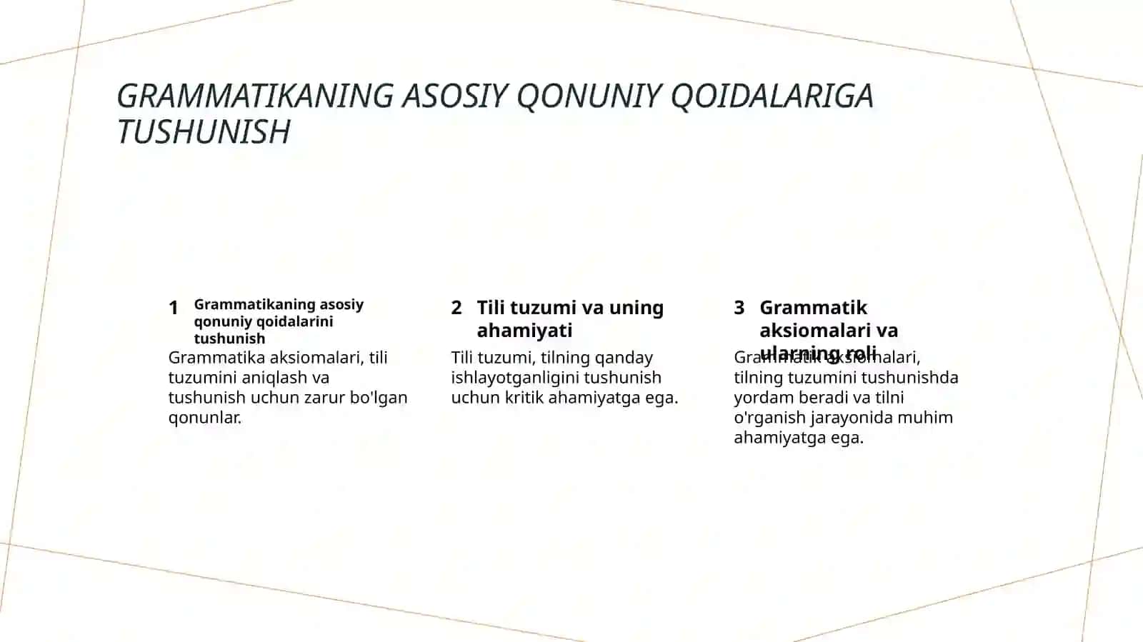 Grammatik aksiomala 3