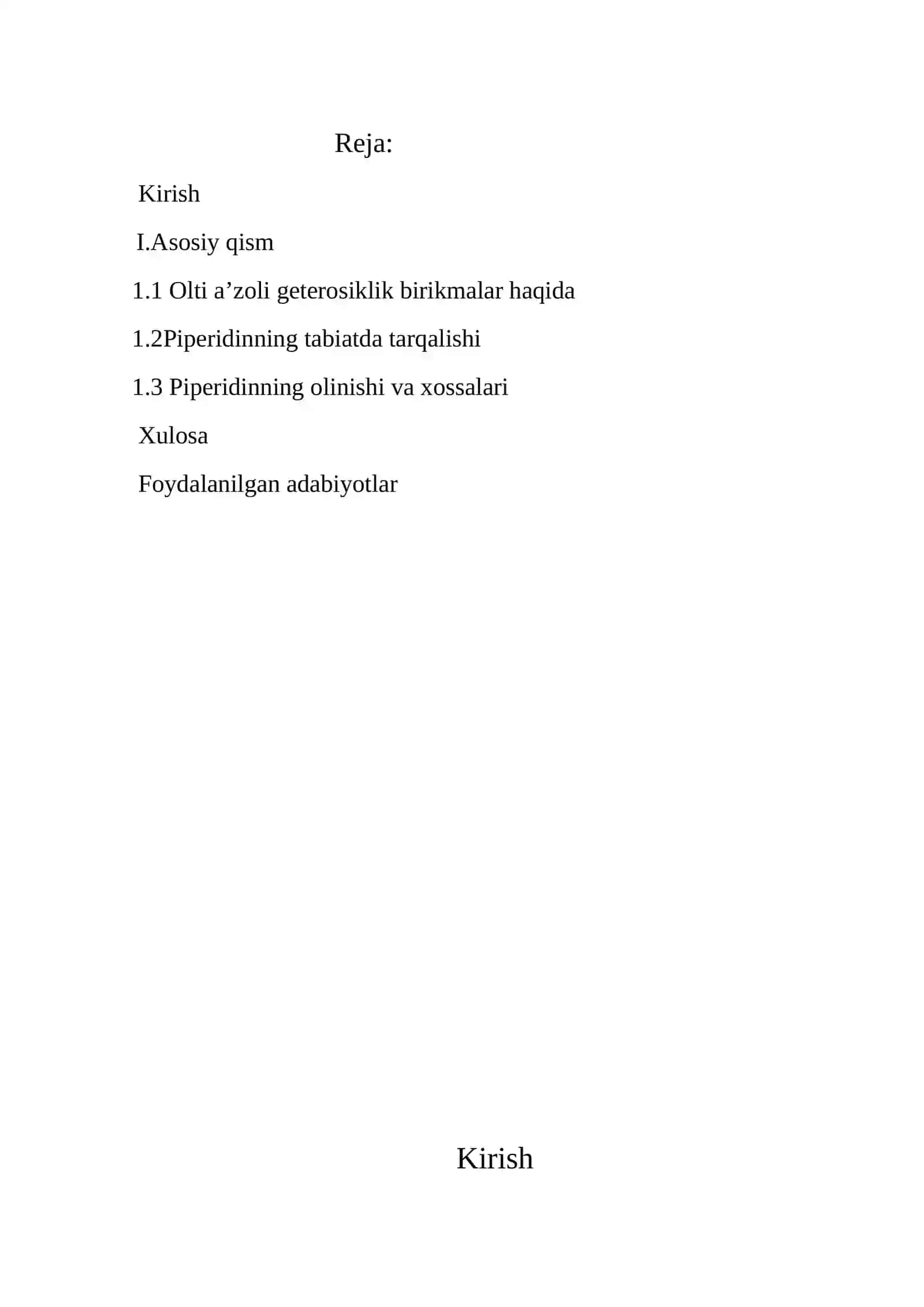 Piperidin va uning xossalari 3