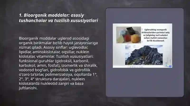 Bioorganik moddalar 3
