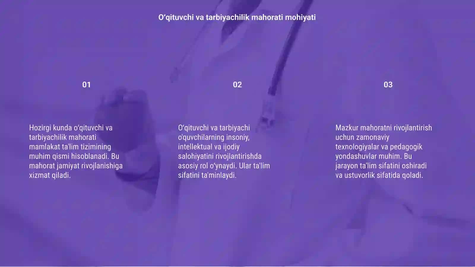 Oʻqituvchi va tarbiyachilik mahorati 3