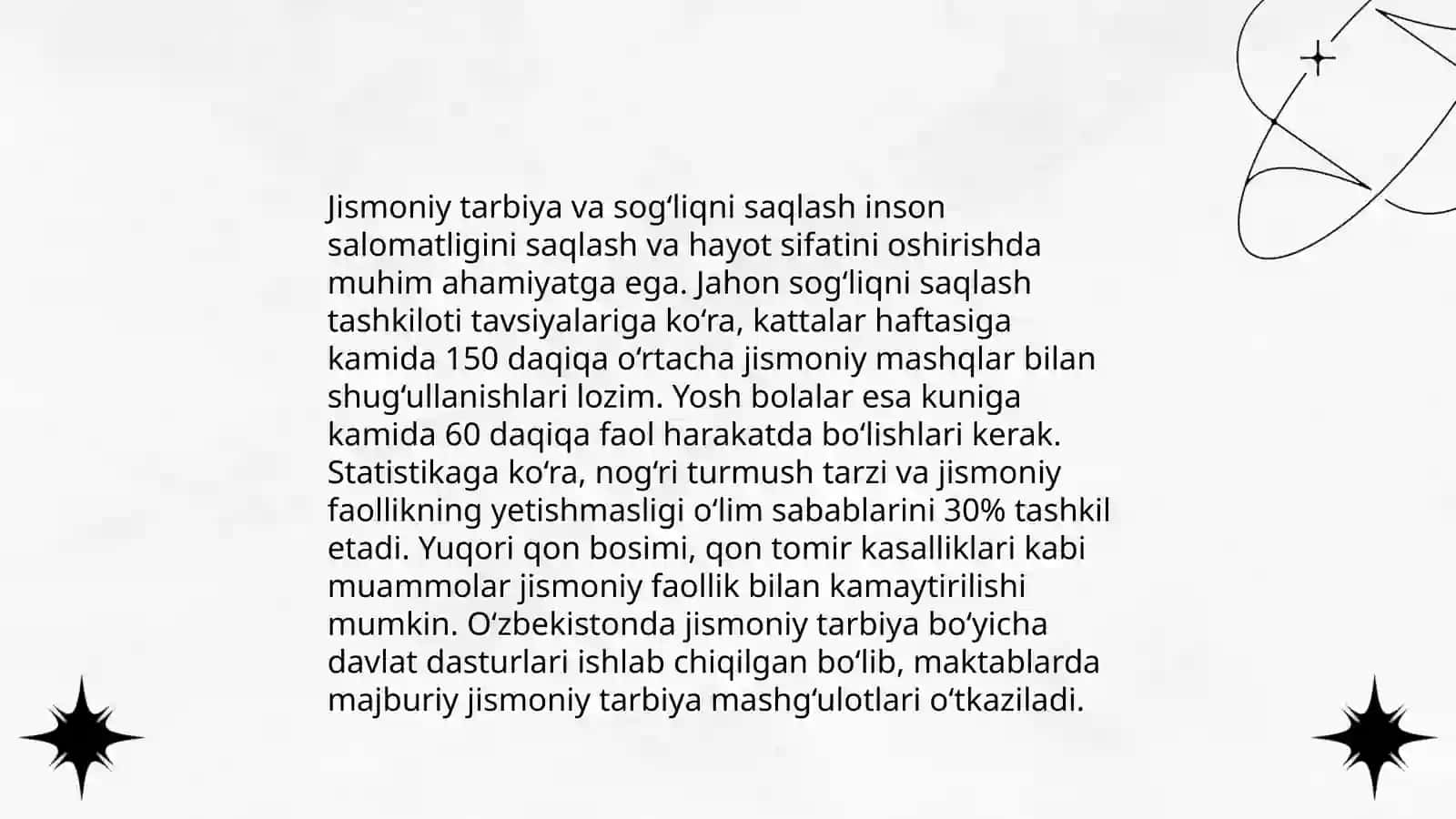 Jismoniy tarbiya masalalarining yoritilishi 3