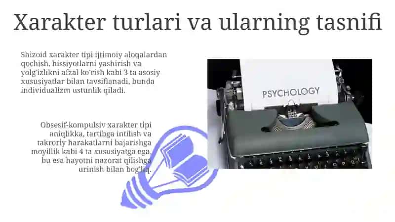Xarakter turlari va ularning tasnifi 3