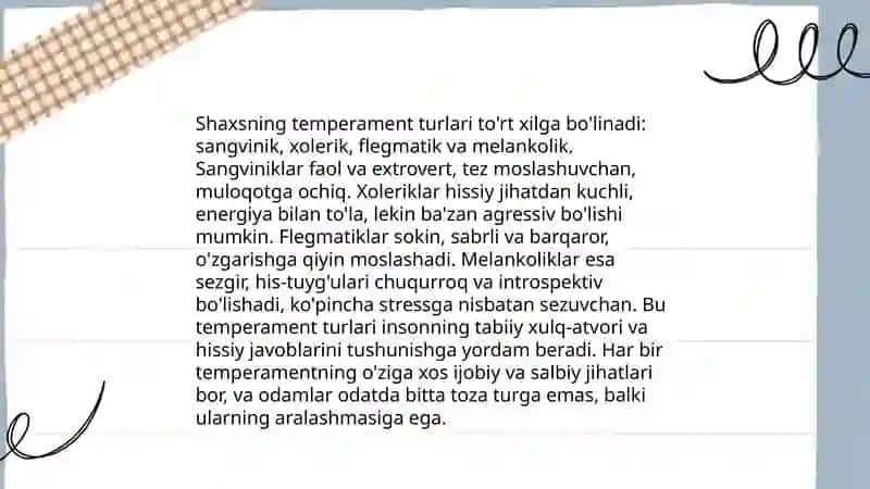 Shaxsning individual tipologik xususiyatlari 3