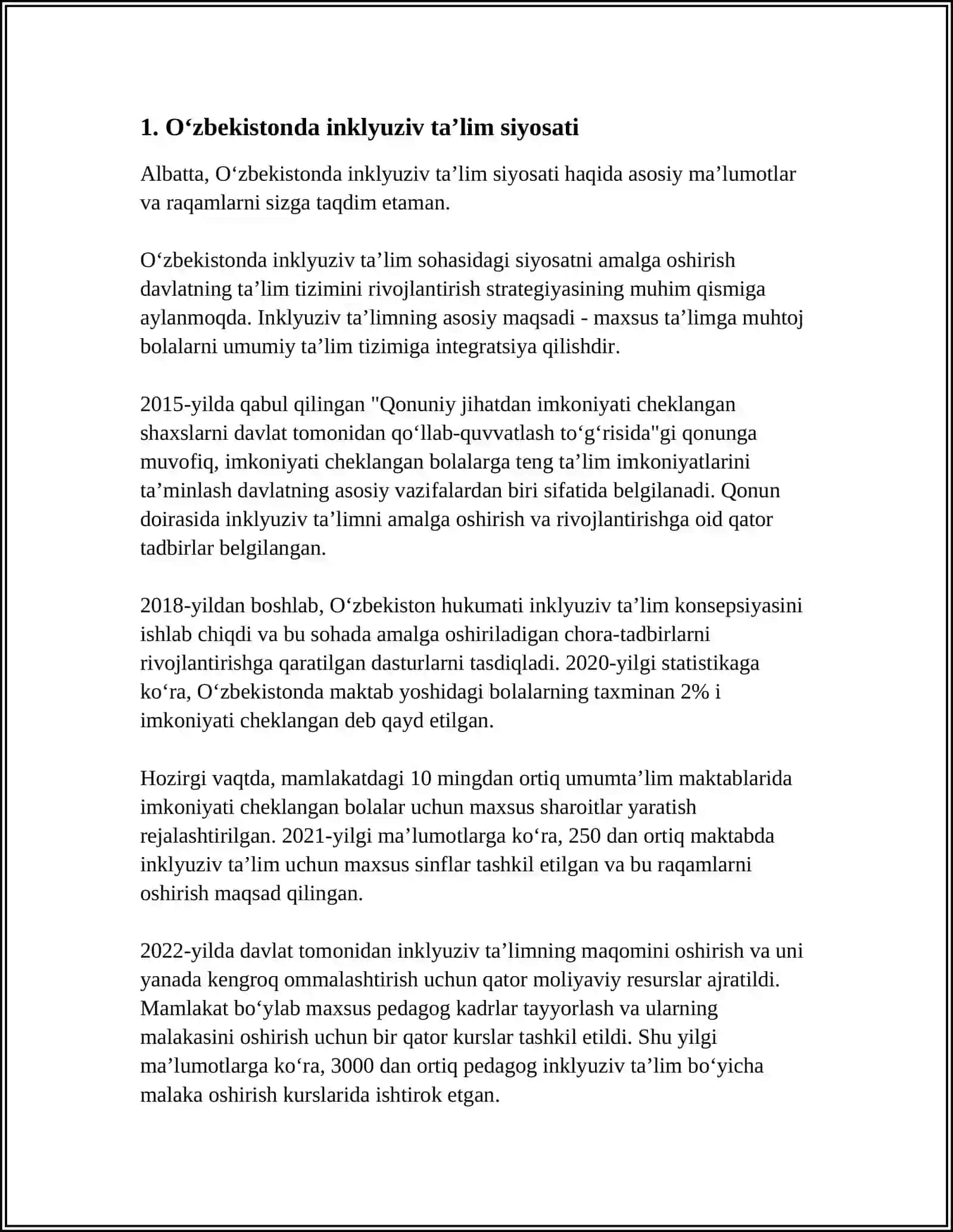 OʻZBEKISTONDA INKLYUZIV TAʼLIM 3