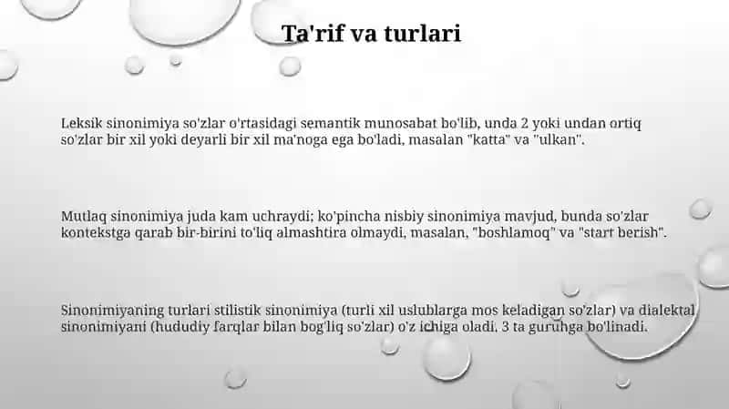 Leksik sinonimlik 3