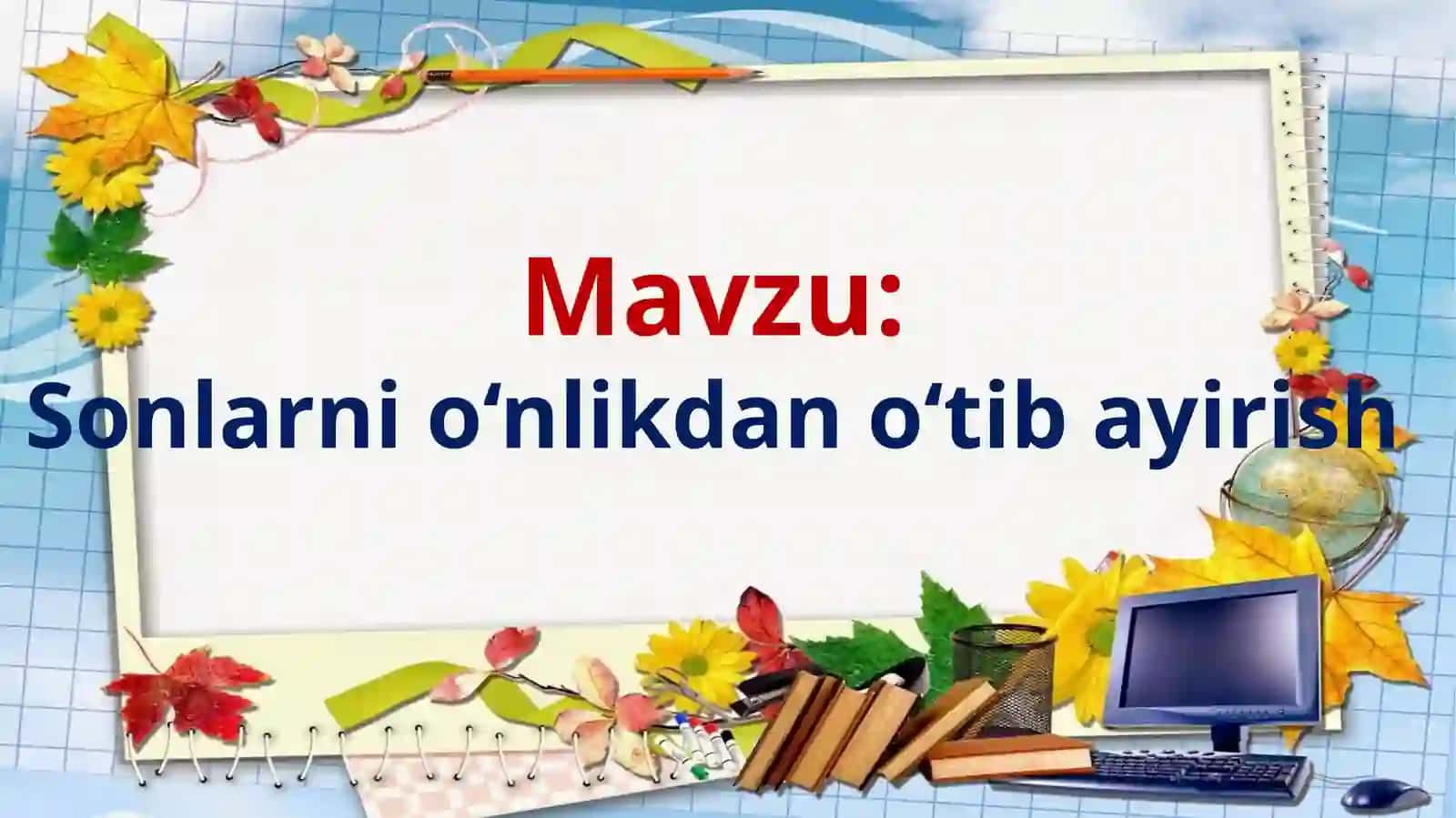 Matematika 1-sinf 3