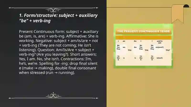 Present Continuous Tense 3