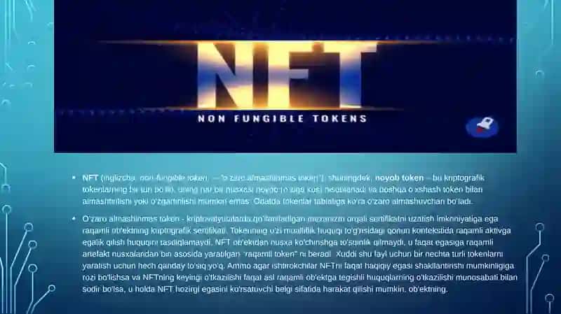 NFT-Non fungible tokenstexnolgiyasi 3