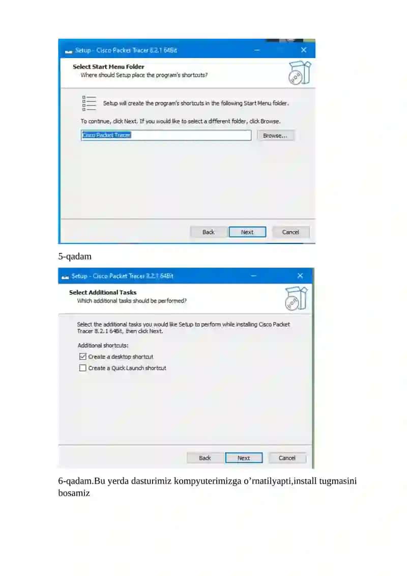 Cisco Packet Tracer dasturini oʻrnatish 3
