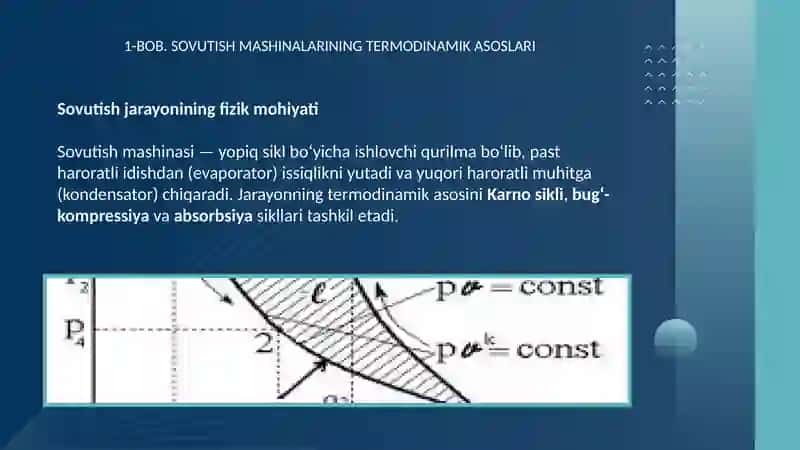 Sovutish mashinalari va issiqlik nasoslarining termodinamik tahlili. 3