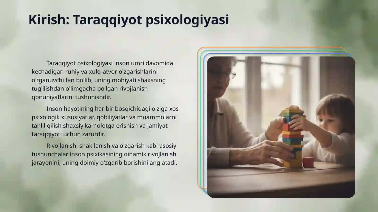 Taraqqiyot psixologiyasi 3