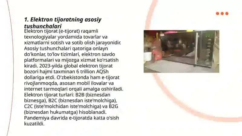 Elektron va mobil tijorat tizimlari 3