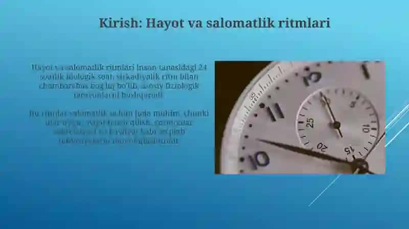 Hayot va sogliq ritmlari 3