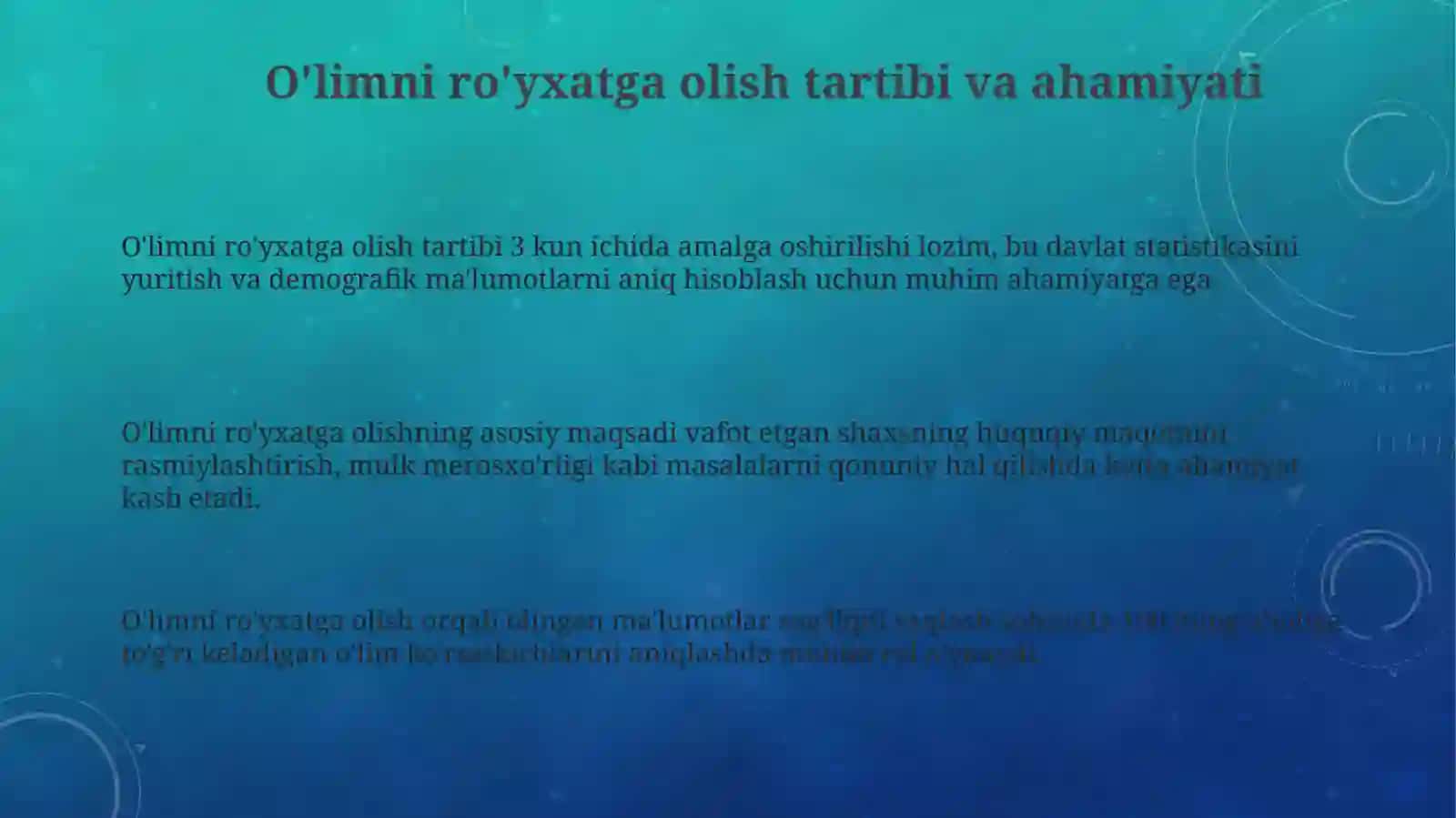 Oʼlimni qayd etish 3