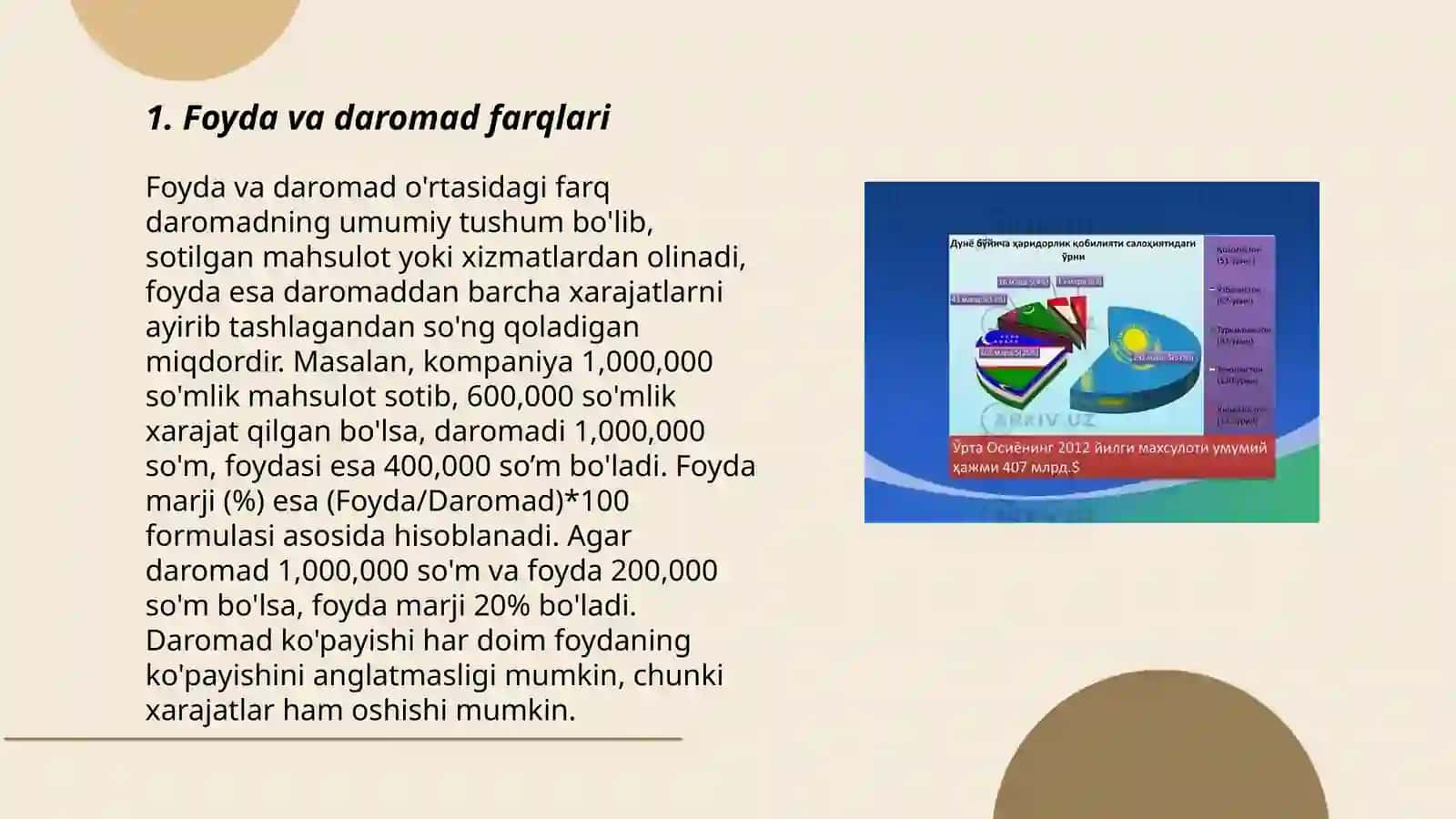 Iqtisodiy harajatlar va foyda 3