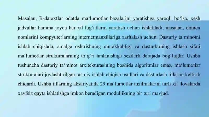 Berilganlarning sodda strukturalari stek, navbat, ro‘yxat, deklar. 3
