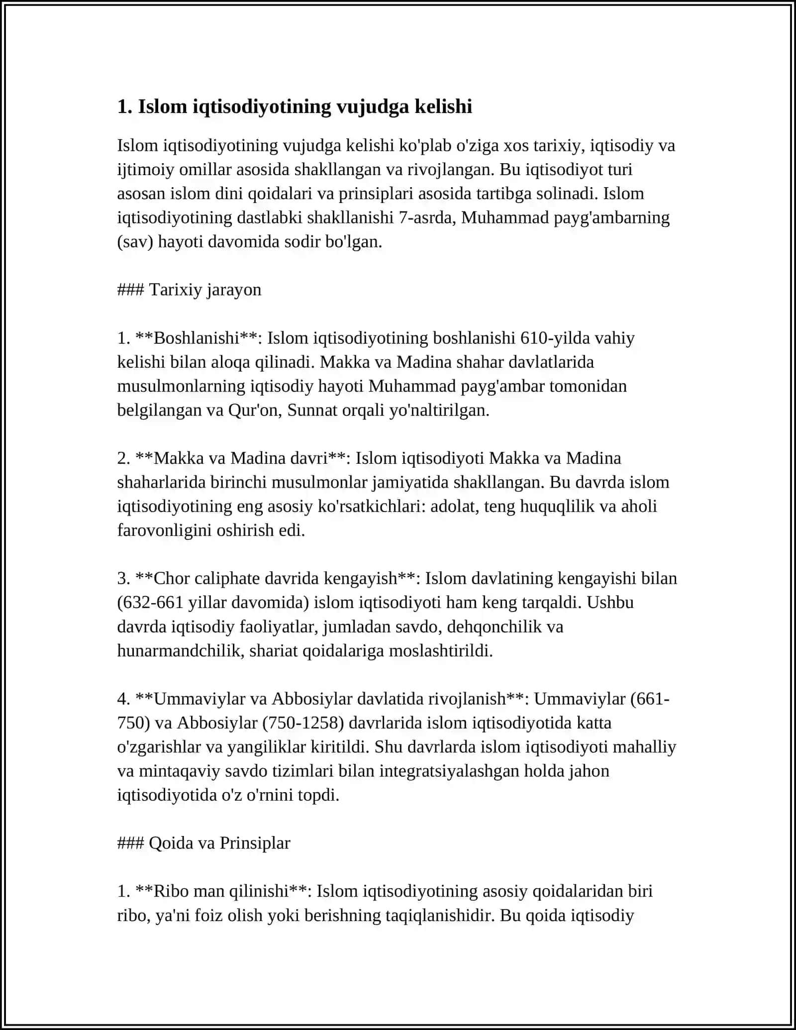 ISLOM IQTISODIYOT TARIXI 3