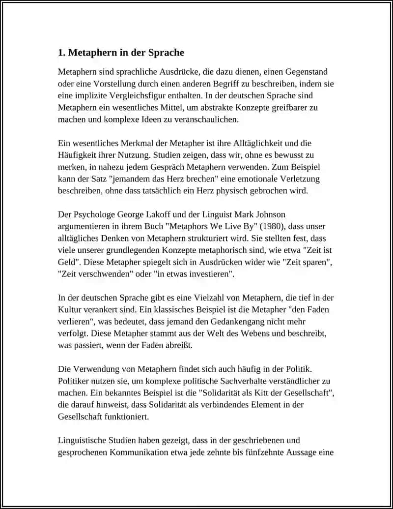 Metaphern in der Sprache 3