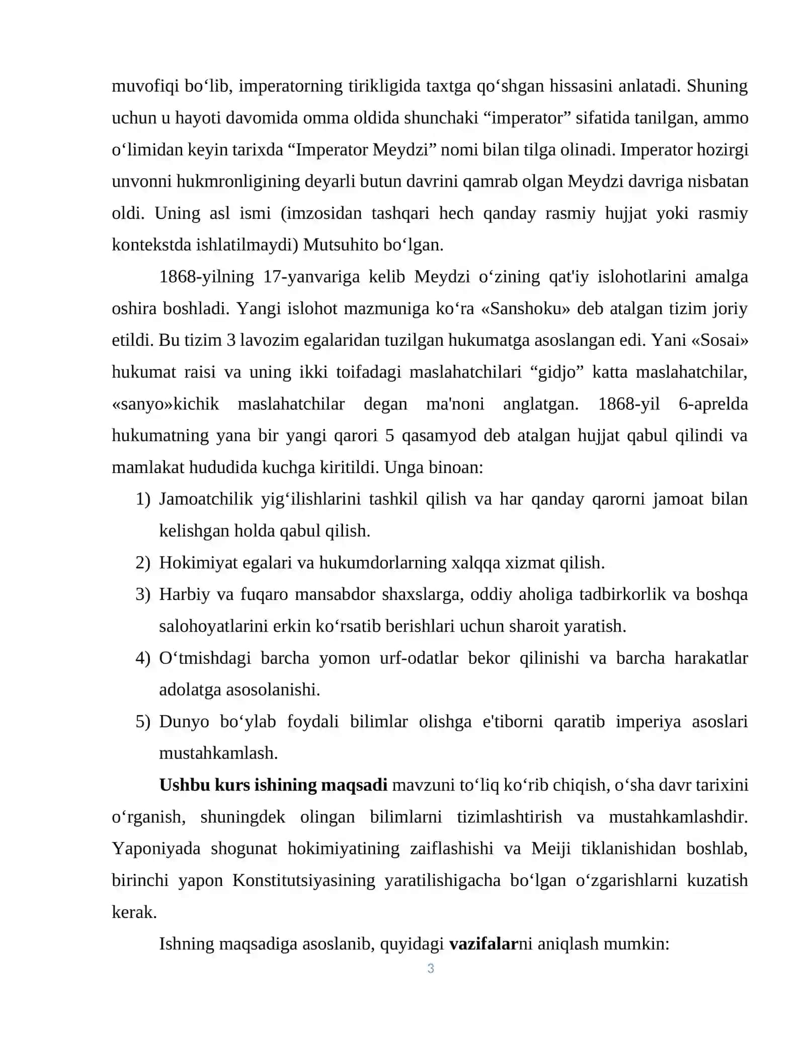 YAPONIYA MEYDZI TIKLANISH DAVRIDA ISLOHOTLAR 3