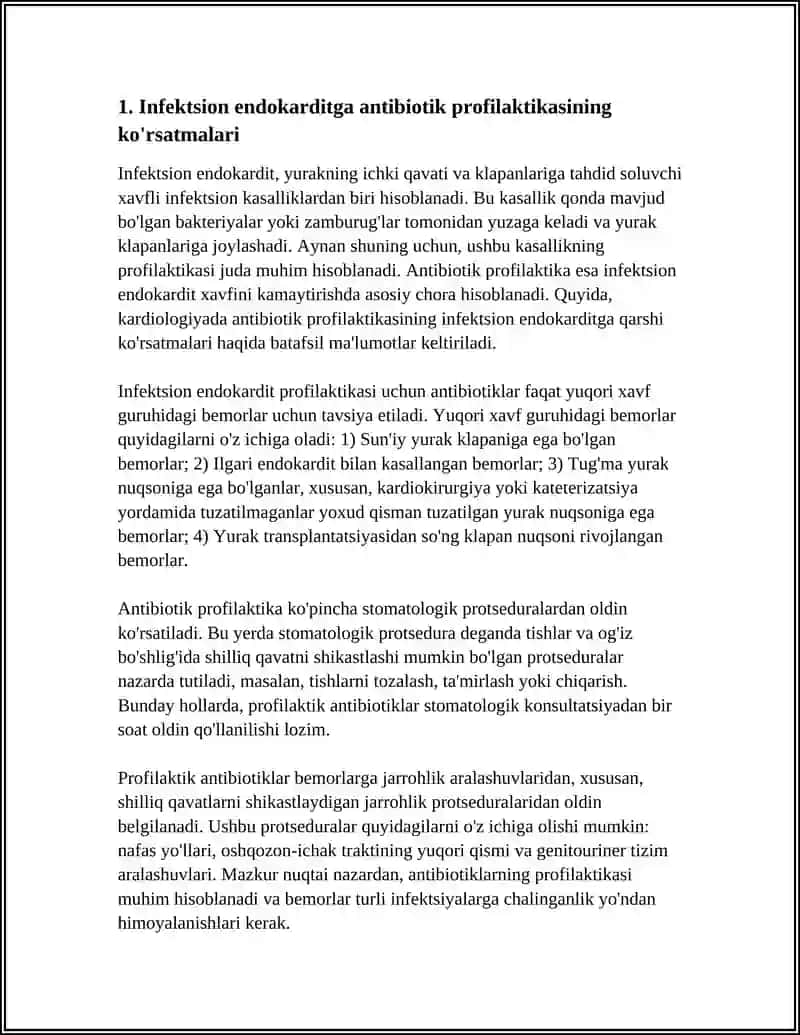 KARDIOLOGIYADA ANTIBIOTIK PROFILAKTIKASI 3