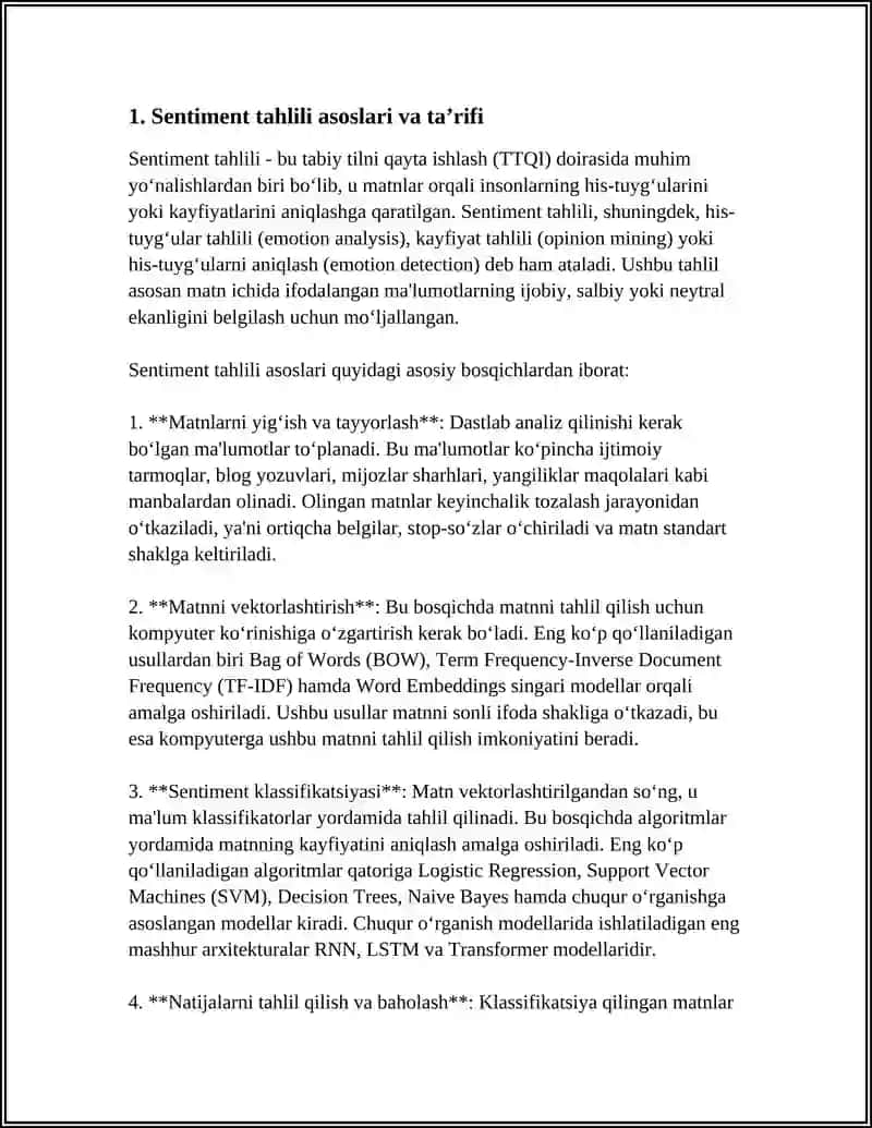 TABIIY TILNI QAYTA ISHLASH - SENTIMENT TAHLILI 3