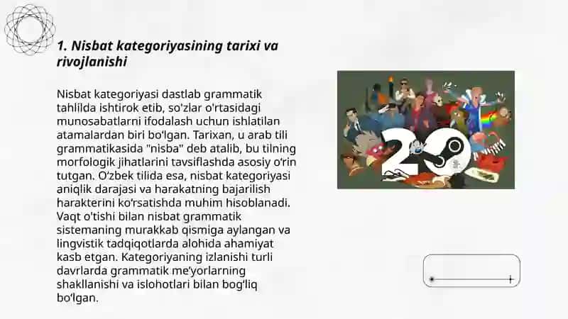 Nisbat kategoriyasining tarixi va rivojlanishi 3
