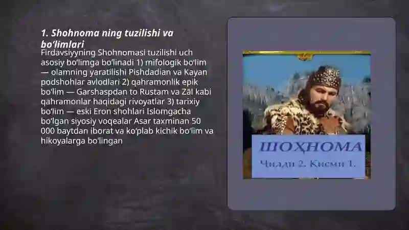 Firdavsiyning "Shohnoma "asari 3