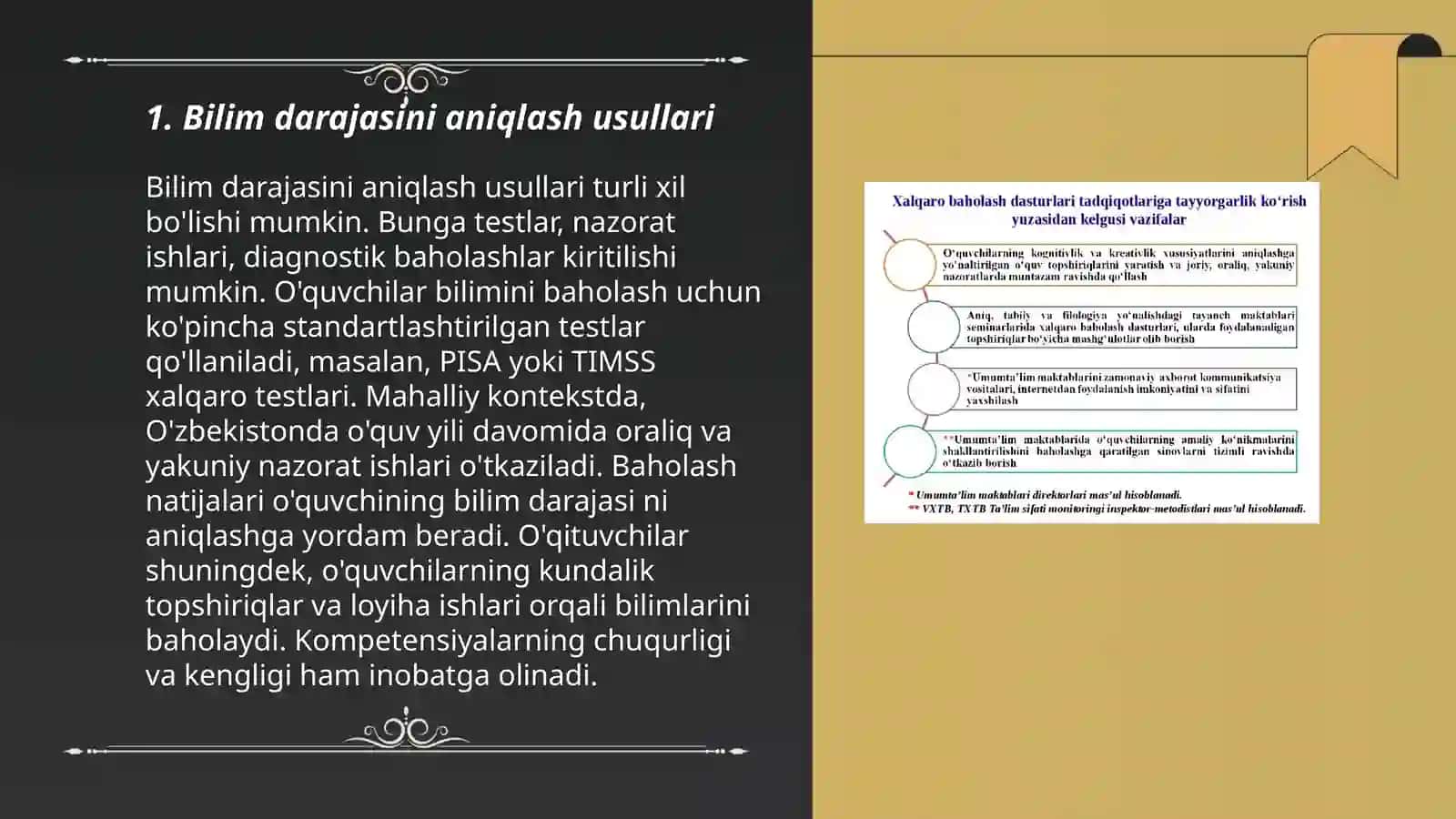Oʻqivchilarni bilim malaka koʻnikmalarni baholash 3