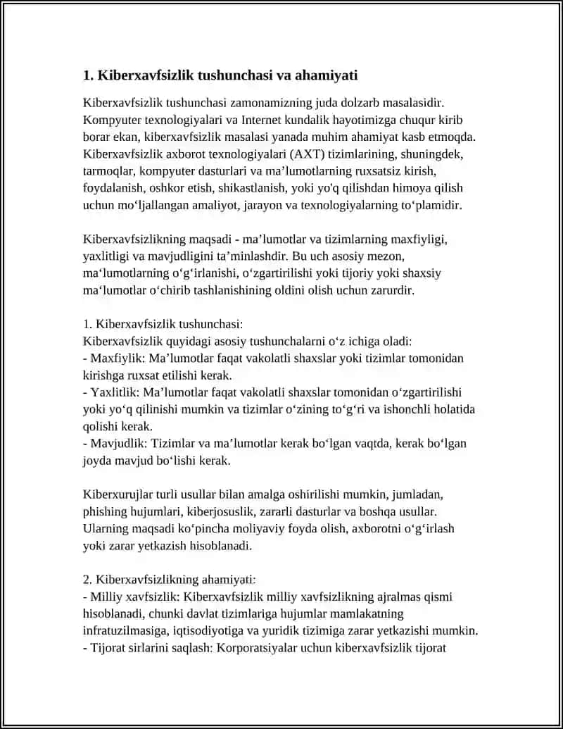 KIBER XAVFSIZLIK HAQIDA MUSTAQIL ISH SLIDE 3