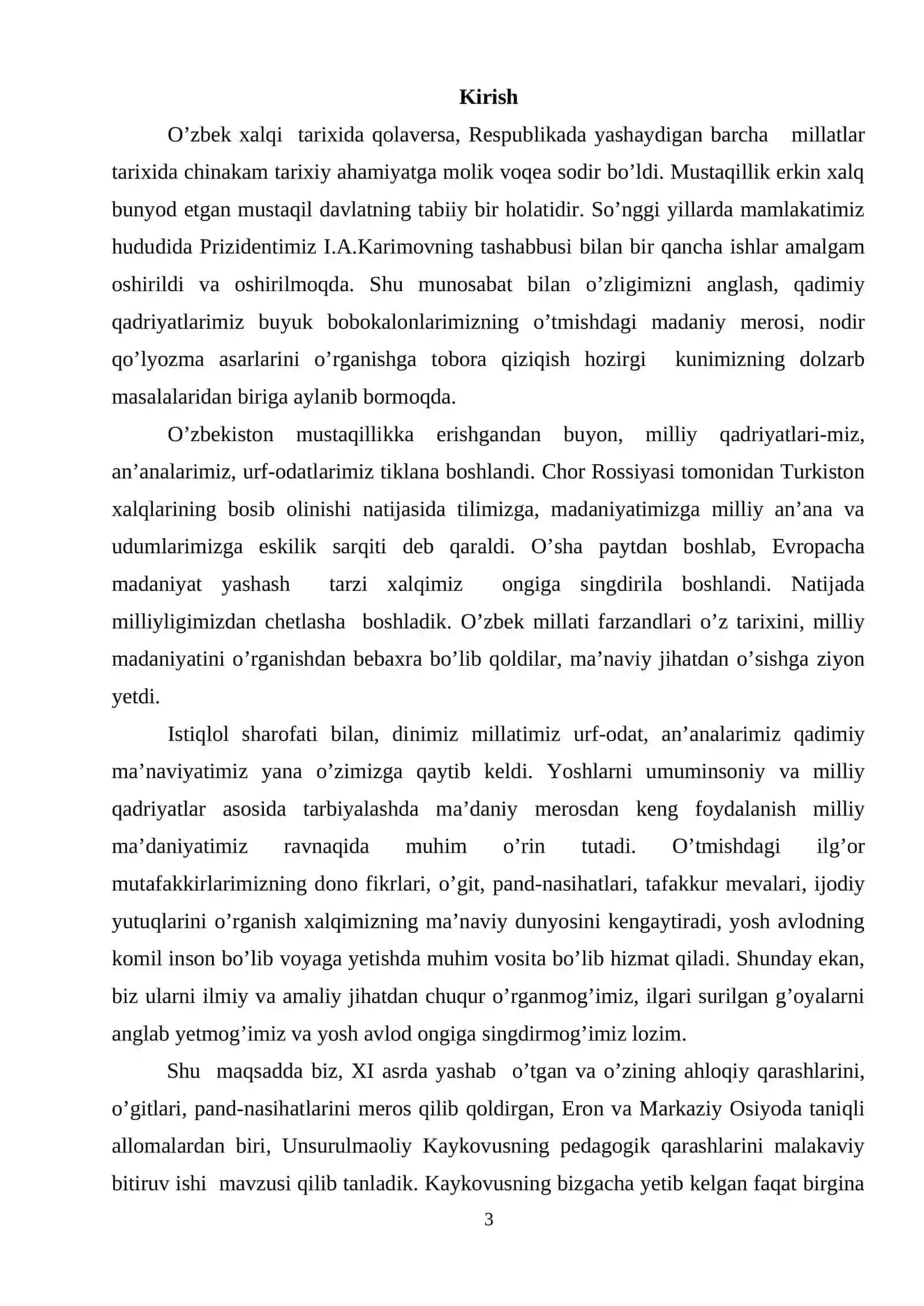 Axloqiy tarbiyada Kaykovusning “Qobbusnoma” asaridan foydalanish 3
