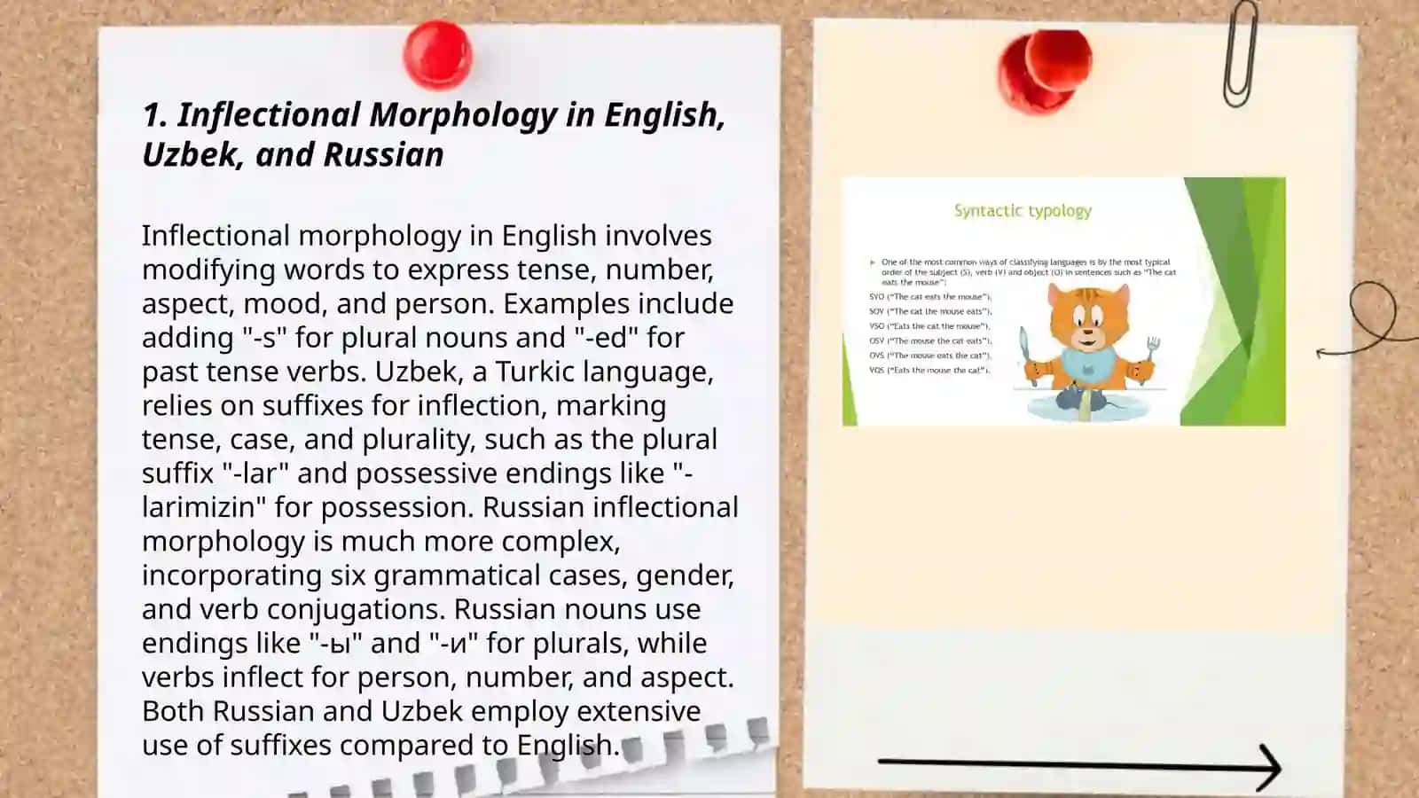 Typology of morphological level of English, Uzbek and Russian language 3