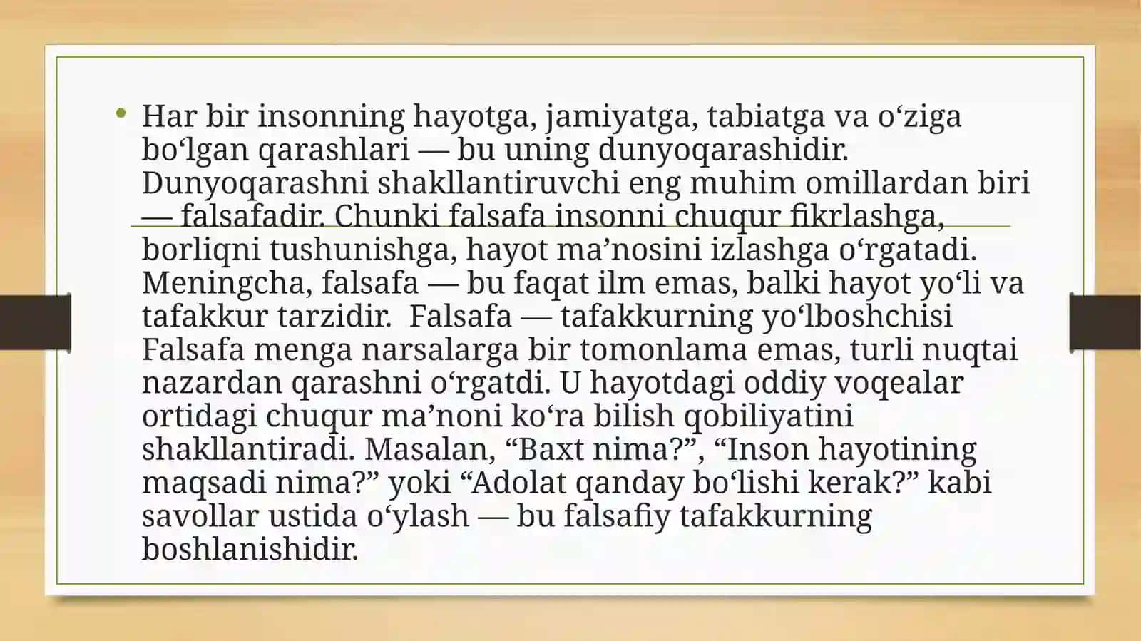 Falsafaning inson hayotidagi o‘rni va ahamiyati 3