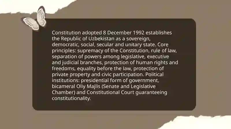 The political system of the Respublic of Uzbekistan 3