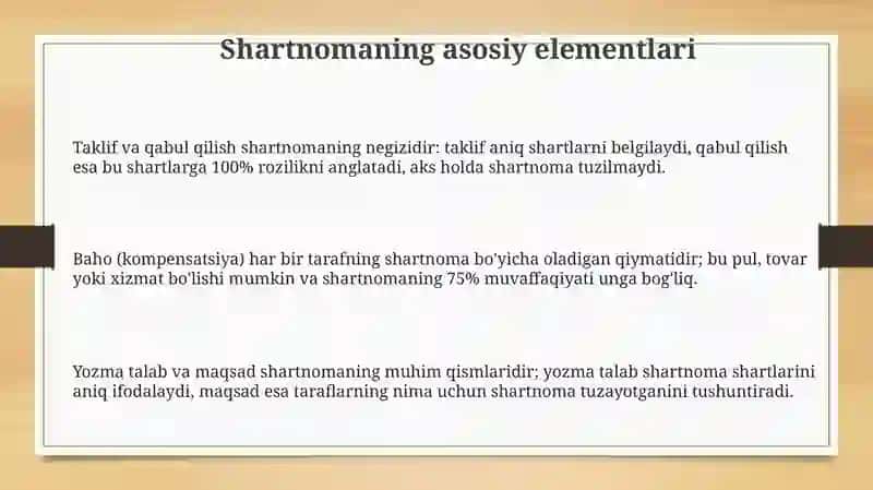 Xo'jalik shartnomalari 3