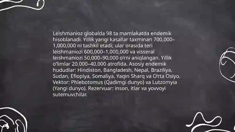 Leyshmanioz teri va visseral shakli 3