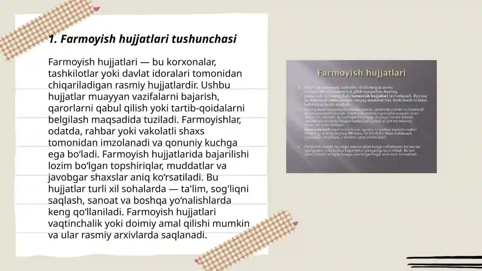Farmoyish hujjatlari haqida maʼlumot 3