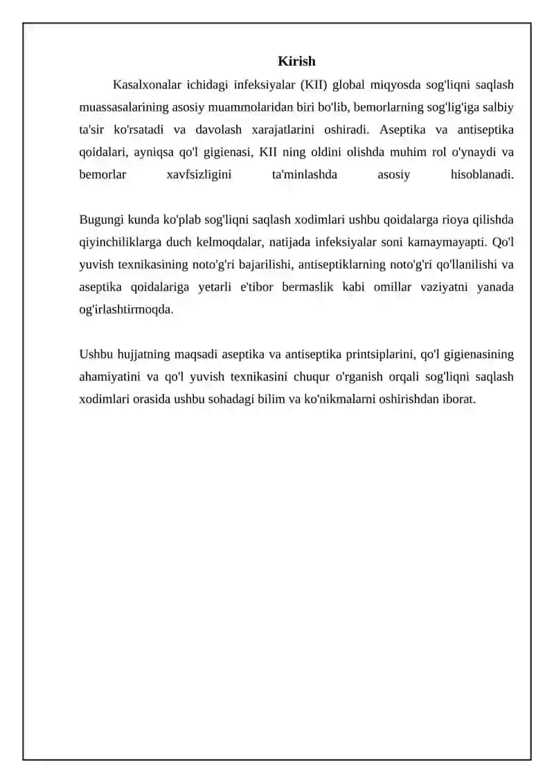 Asetika va Antiseptiklar 3